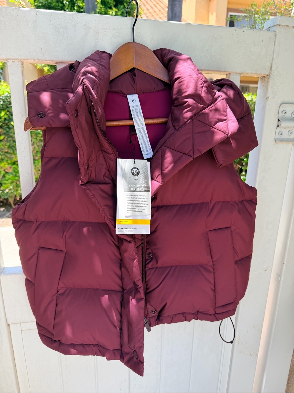 LULULEMON Wunder Puff Cropeped Vest size 4 - Picture 8 of 10